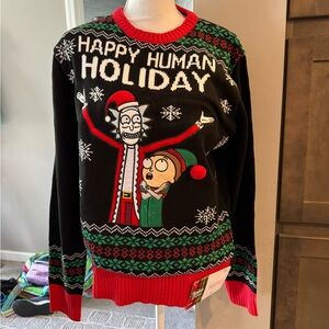 Rick and Morty light up Christmas sweater